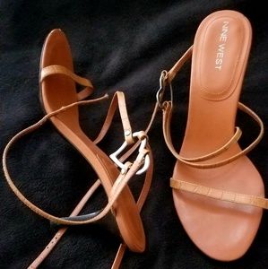 Orange Nine West Sandals